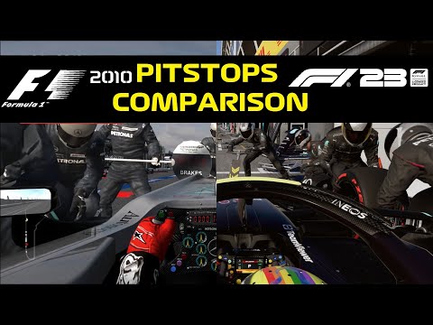 Evolution of Pitstops - Codemasters F1 Game 2010-2023