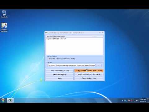 Automatically Log Internet Connection Status Software