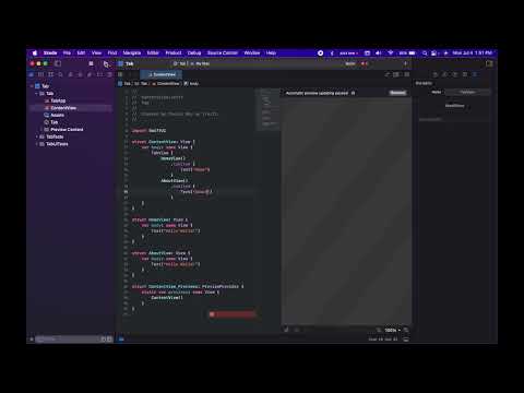 How to create a macOS app with a Tab Bar (SwiftUI) tutorial