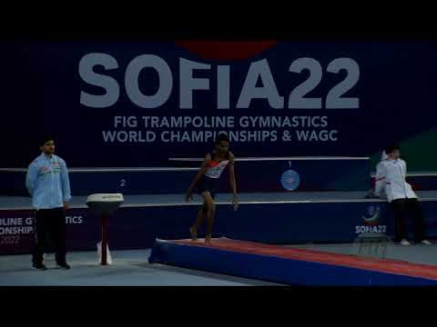 SHIMPI Atharva Anil (IND) M - 2022 Trampoline Worlds, Sofia (BUL) - Q Tumbling Exercise 1