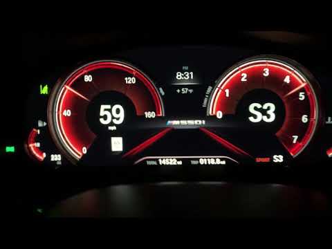 2019 BMW M550i xDrive acceleration test of  0-132mph
