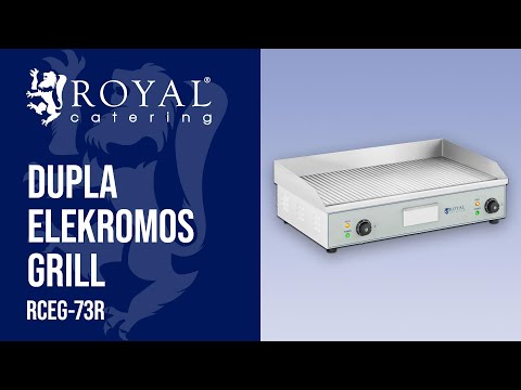 Videó - Dupla elekromos grill - 400 x 730 mm - Royal Catering - 2 x 2,200 W