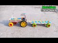 How To Make Tractor With Trolley With Matchbox At Home