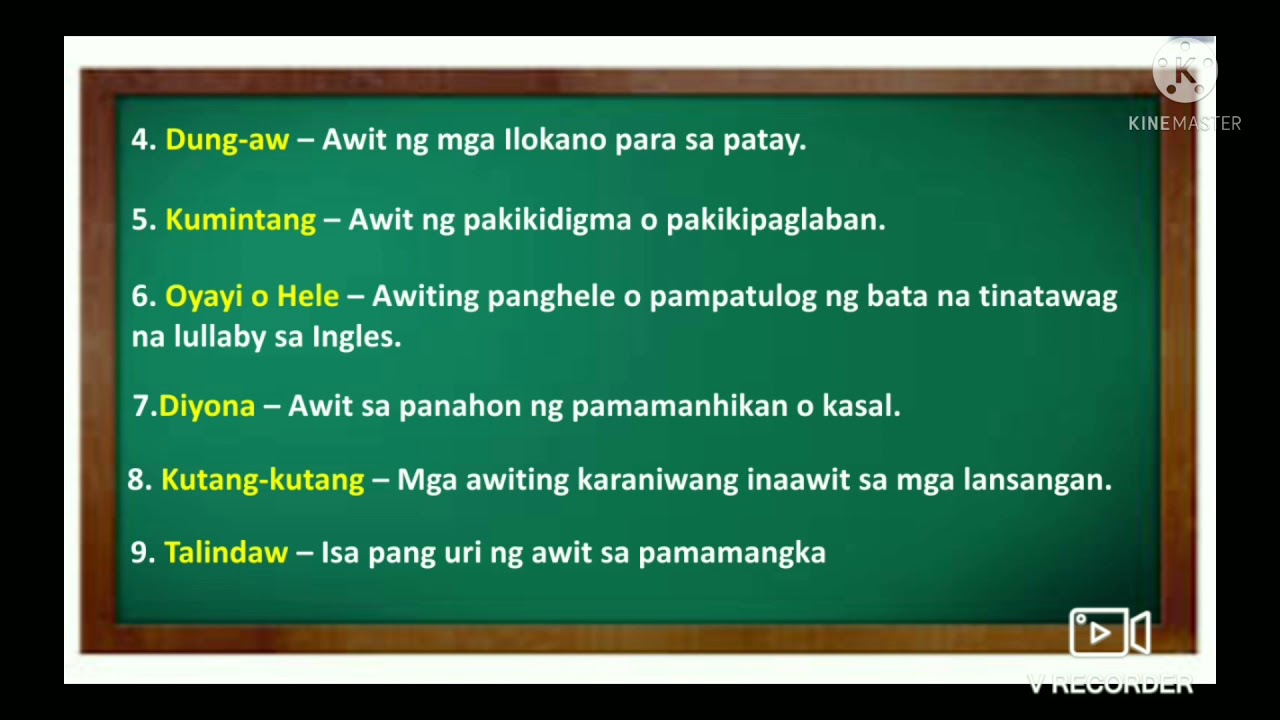 Awiting Bayan Filipino 7 Quarter 2 Lesson 2.1