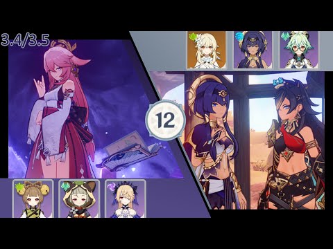 Yae Aggravate - Dehya Candace Burgeon【3.4/3.5 Spiral Abyss】floor 12 full stars clear (9 stars)