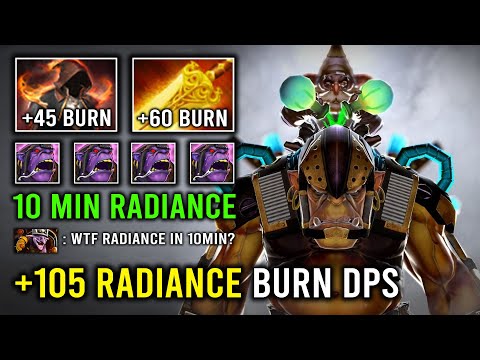 WTF +105 Burning Per Second 10Min Radiance Fastest Jungle Alchemist 11K MMR Dota 2