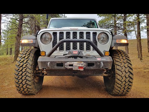 Building my Dream Truck Camper - Installing Warn ZEON Winch & Bumper Jeep Gladiator JT