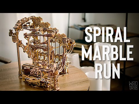Spiral Marble Run - Wood Trick Model Kit. How it Works?!