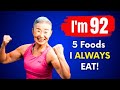 I eat TOP 5 Food and Don't Get OLD! Japan's OLDEST Fitness Instructor 92 yr old Takishima Mika