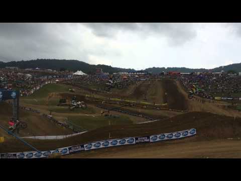 2015 UPMC Sports High Point National 120 foot jump... 450 start of Moto 1