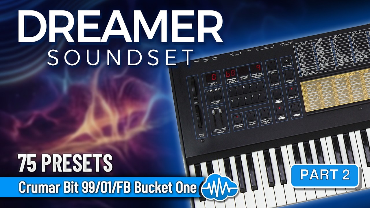 LFO196 - Dreamer Soundset – Crumar Bit 99 / Bit 01 / FB Bucket ONE ( 75 presets ) - Video Preview 2