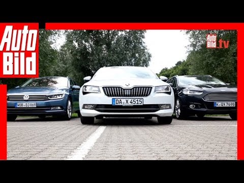 Skoda Superb Combi vs. VW Passat and Ford Mondeo (2015) Comparison / Review