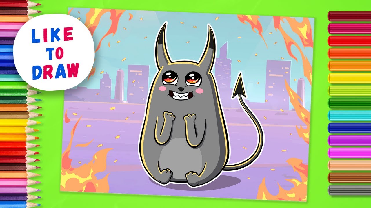 How to Draw DEVIL CAT step by step | Exploding Kittens from Netflix Drawing Tutorial | Simple Guide