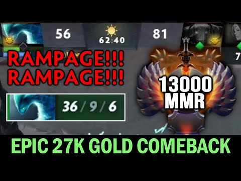 13,000 MMR Epic Comeback with Double Rampage Morphling