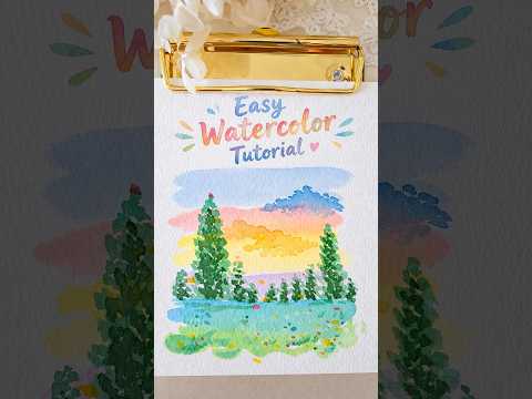 Can You Paint This Beautiful Watercolor Sunrise in Just 10 Minutes? 🌅🎨