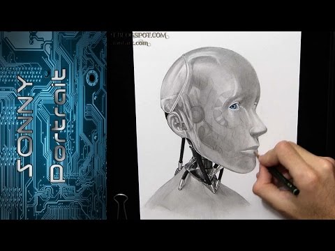 Sonny (I, Robot) Drawing Portrait