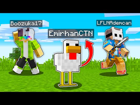 Minecraft MANHUNT ama ŞEKİL DEĞİŞTİREBİLİYORUM!👥