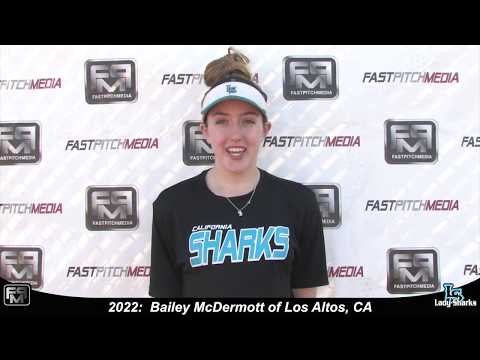 2022 Bailey McDermott Lefty First Base and Outfield Softball Skills Video - SJ Lady Sharks