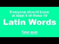 Quiz Latin Words