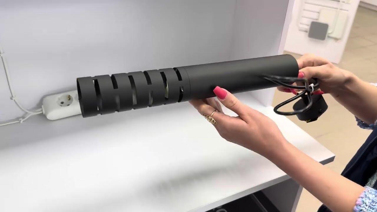 Светильник подвесной VELMAX V-TPL, MAX 35W, GU10, 220V, O55*350, черный (22-30-70)