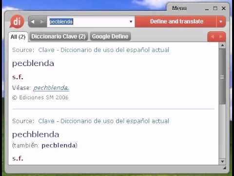 Definición de pecblenda