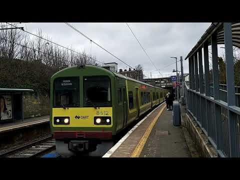 Irish Rail 8510 class dart train arriving and departing Sandycove & Glasthule Station, Co Dublin