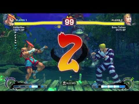 GamerBee [Adon] vs Boku Teihen [Cody] SSF4 Japanese Online Ranked Matches - TRUE-HD