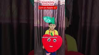 School activity healthy food.. I am an apple.. fruit cutout activity. #healthykids #apple #cutouts