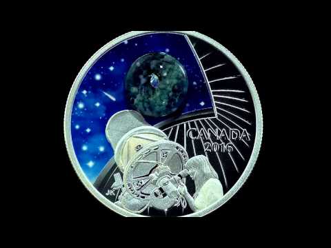 Fine Silver Coin - The Universe: Glow-in-the-Dark Glass with Opal