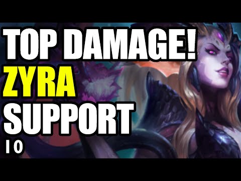 TOP THE DAMAGE with Zyra Support - Unranked to Diamond Season 13 ep 10