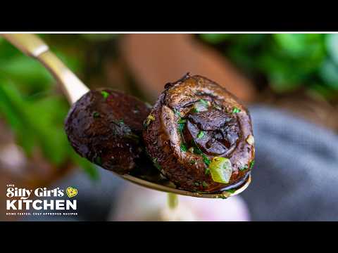 Roasted Mushrooms in Garlic Butter Sauce Recipe | This Silly Girl's Kitchen Ep. 9