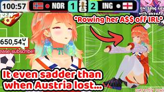 Kiara getting Emotional when Norway got Knock Out by England in the World Cup (Hololive)