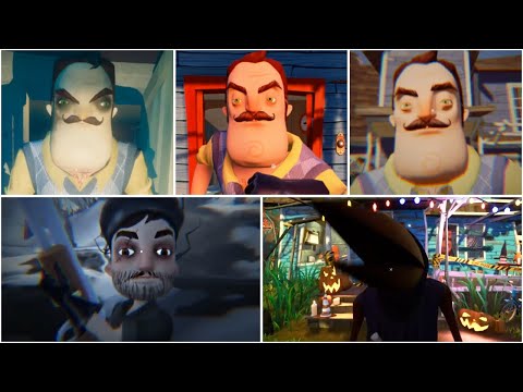 THE NEIGHBOR JUMPSCARES - ALL HELLO NEIGHBOR JUMPSCARES