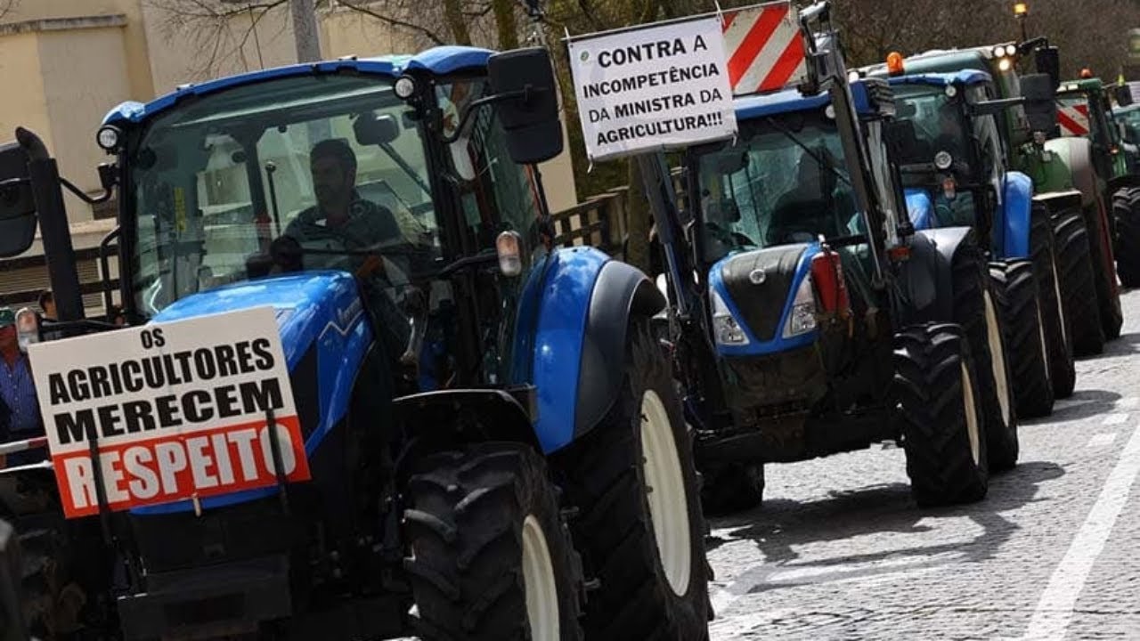 LIVE: Bauernprotest / Marcha lenta de agricultores - Sao Miguel Island Azores, Portugal 08.02.2024