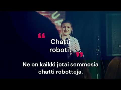 Stand up -koomikko Helena Pöllänen - chatti robotit