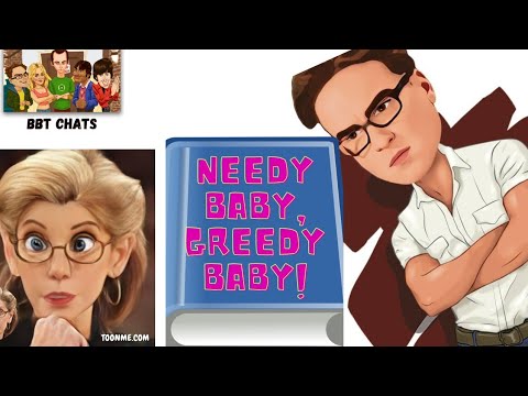 When Leonard is angry with his mother's book "NEEDY BABY, GREEDY BABY"