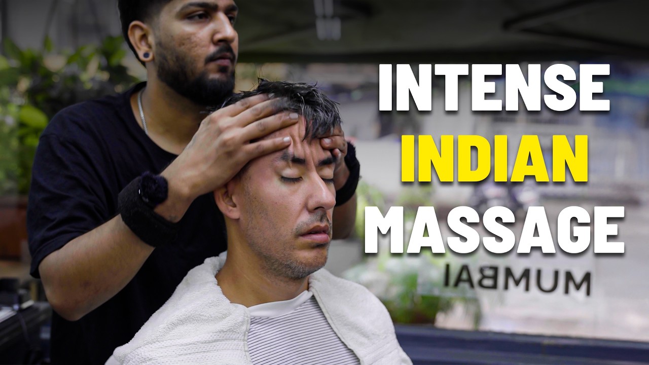 💈(ASMR) Intense Indian Head Massage with Street Sounds of Mumbai