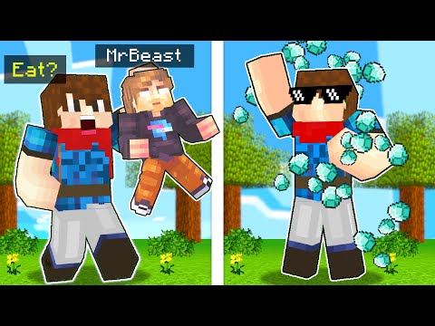Minecraft But EATING YOUTUBERS = GET SUPER POWERS! - Minecraft Mods Gameplay