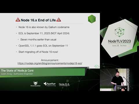 Colin Ihrig @ NodeTLV '23 | The State of Node.js Core