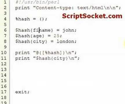 Perl Tutorial 14 - Hashes: Basics