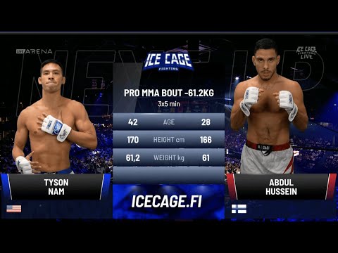 Abdul Hussein vs Tyson Nam | FULL FIGHT – CRAZY KNOCKOUT! | ICE CAGE 6
