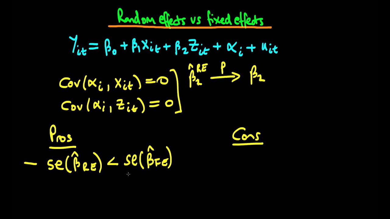 Random Effects vs Fixed Effects estimators