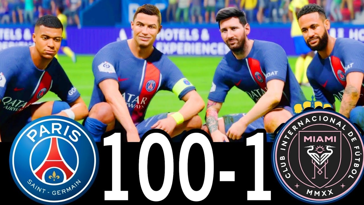 FIFA 25- MESSI RONALDO NEYMAR & MBAPPE | ALL STARS | PSG 100-0 MANCHESTER CITY #fc25