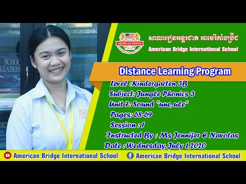 Level: Kindergarten 3B/ Subject: Jungle Phonics 3/ Unit7: Sound "une, ule" / Page: 68-69/ Session: 1