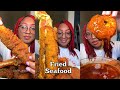 Fried Seafood Fried King Crab Mega Prawn Seafood Boil Mukbang