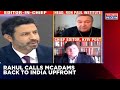 Rahul Shivshankar Calls Back Mr McAdams On India Upfront Times Now News Latest Update