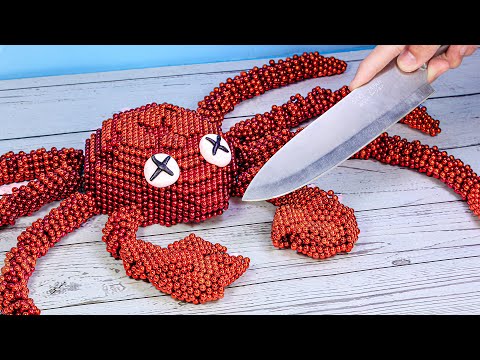 GIANT KING CRAB🦀 | Magnetic Balls & Stop Motion Cooking Video