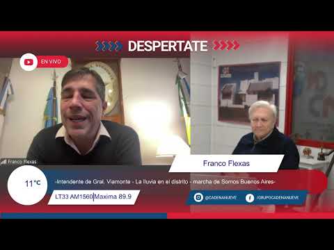 -Intendente de Gral. Viamonte - La lluvia en el distrito - marcha de Somos Buenos Aires-