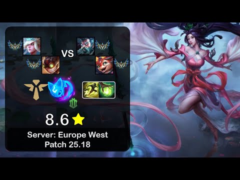 Janna Support + Ziggs vs Zilean + Smolder - EUW Challenger - Patch 25.18