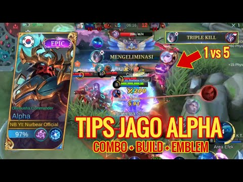 CARA MAIN ALPHA EMBLEM BARU & COMBO ALPHA + BUILD TERSAKIT 2023 - Mobile Legends